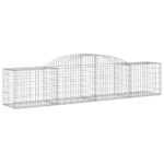 vidaXL Oblúkový gabionový kôš 17 ks 300x50x60/80 cm pozinkované železo – Obrázok 3