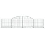 vidaXL Oblúkový gabionový kôš 17 ks 300x50x60/80 cm pozinkované železo – Obrázok 4