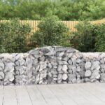 vidaXL Oblúkové gabionové koše 5 ks 300x50x80/100cm pozinkované železo