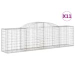 vidaXL Oblúkové gabionové koše 11ks 300x50x80/100cm pozinkované železo – Obrázok 2