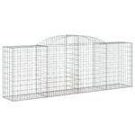 vidaXL Oblúkové gabiónové koše 8ks 300x50x100/120cm pozinkované železo – Obrázok 3