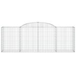 vidaXL Oblúkové gabiónové koše 8ks 300x50x100/120cm pozinkované železo – Obrázok 4