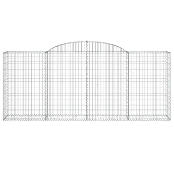 vidaXL Oblúkové gabionové koše 3 ks 300x50x120/140 cm pozink. železo – Obrázok 4