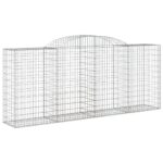 vidaXL Oblúkové gabionové koše 5 ks 300x50x120/140 cm pozink. železo – Obrázok 3