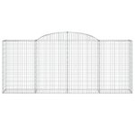vidaXL Oblúkové gabionové koše 7 ks 300x50x120/140 cm pozink. železo – Obrázok 4