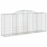 vidaXL Oblúkové gabionové koše 12 ks 300x50x120/140 cm pozink. železo – Obrázok 3
