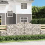 vidaXL Oblúkové gabionové koše 12 ks 300x50x120/140 cm pozink. železo