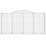 vidaXL Oblúkové gabionové koše 8 ks 300x50x140/160 cm pozink. železo – Obrázok 4