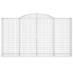vidaXL Oblúkové gabiónové koše 4ks 300x50x160/180cm pozinkované železo – Obrázok 4