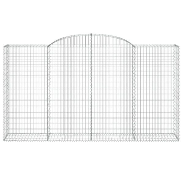 vidaXL Oblúkové gabiónové koše 4ks 300x50x160/180cm pozinkované železo – Obrázok 4