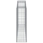 vidaXL Oblúkové gabiónové koše 5ks 300x50x160/180cm pozinkované železo – Obrázok 5
