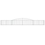 vidaXL Oblúkový gabionový kôš 4 ks 400x30x40/60 cm pozinkované železo – Obrázok 4