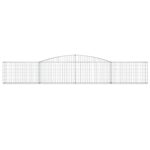 vidaXL Oblúkový gabionový kôš 7 ks 400x30x60/80 cm pozinkované železo – Obrázok 4