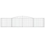 vidaXL Oblúkové gabionové koše 6 ks 400x30x80/100cm pozinkované železo – Obrázok 4