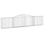 vidaXL Oblúkové gabionové koše 7 ks 400x30x80/100cm pozinkované železo – Obrázok 3