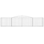 vidaXL Oblúkové gabionové koše 7 ks 400x30x80/100cm pozinkované železo – Obrázok 4
