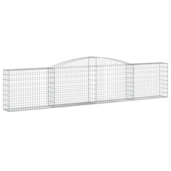 vidaXL Oblúkové gabionové koše 9 ks 400x30x80/100cm pozinkované železo – Obrázok 3