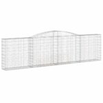 vidaXL Oblúkové gabiónové koše 5 ks 400x30x100/120cm pozinkov. železo – Obrázok 3