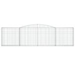 vidaXL Oblúkové gabiónové koše 6ks 400x30x100/120cm pozinkované železo – Obrázok 4