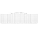vidaXL Oblúkové gabiónové koše 8ks 400x30x100/120cm pozinkované železo – Obrázok 4