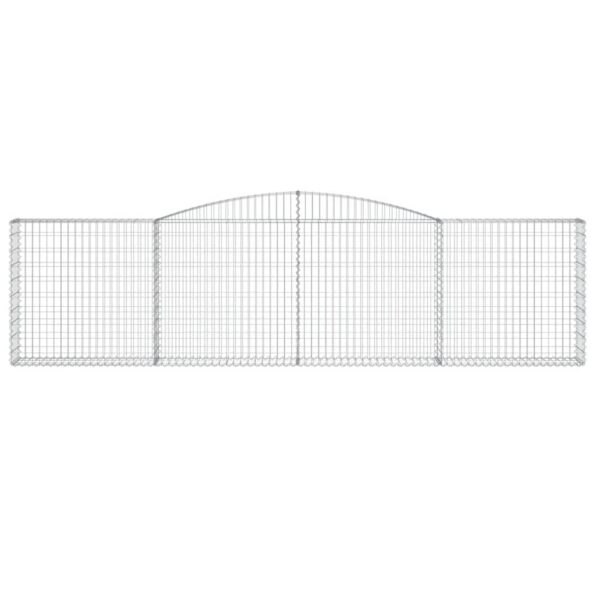 vidaXL Oblúkové gabiónové koše 8ks 400x30x100/120cm pozinkované železo – Obrázok 4