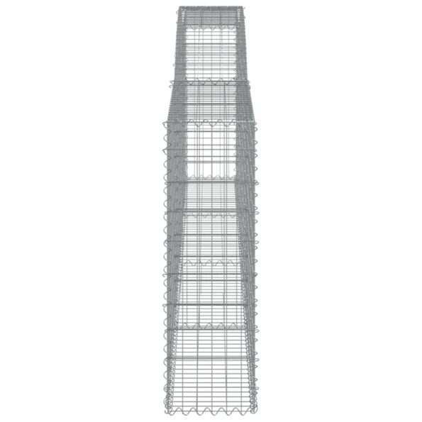 vidaXL Oblúkové gabiónové koše 8ks 400x30x100/120cm pozinkované železo – Obrázok 5