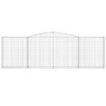 vidaXL Oblúkové gabionové koše 4 ks 400x30x120/140 cm pozink. železo – Obrázok 4