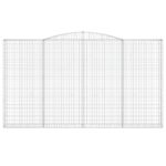 vidaXL Oblúkový gabionový kôš 2 ks 400x30x220/240cm pozinkované železo – Obrázok 4