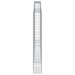vidaXL Oblúkový gabionový kôš 2 ks 400x30x220/240cm pozinkované železo – Obrázok 5