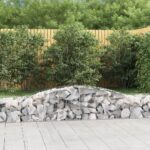 vidaXL Oblúkový gabionový kôš 4 ks 400x50x40/60 cm pozinkované železo
