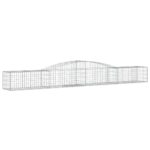 vidaXL Oblúkový gabionový kôš 8 ks 400x50x40/60 cm pozinkované železo – Obrázok 3