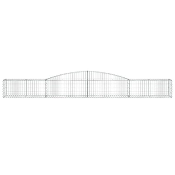 vidaXL Oblúkový gabionový kôš 10 ks 400x50x40/60 cm pozinkované železo – Obrázok 4