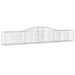 vidaXL Oblúkový gabionový kôš 5 ks 400x50x60/80 cm pozinkované železo – Obrázok 3