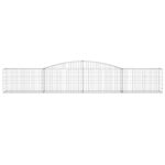 vidaXL Oblúkový gabionový kôš 5 ks 400x50x60/80 cm pozinkované železo – Obrázok 4