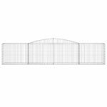 vidaXL Oblúkové gabionové koše 8 cm 400x50x80/100cm pozinkované železo – Obrázok 4