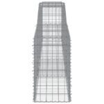 vidaXL Oblúkové gabionové koše 8 cm 400x50x80/100cm pozinkované železo – Obrázok 5