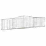 vidaXL Oblúkové gabionové koše 9 ks 400x50x80/100cm pozinkované železo – Obrázok 3