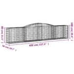 vidaXL Oblúkové gabionové koše 9 ks 400x50x80/100cm pozinkované železo – Obrázok 6
