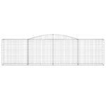 vidaXL Oblúkové gabiónové koše 2 ks 400x50x100/120cm pozinkov. železo – Obrázok 4