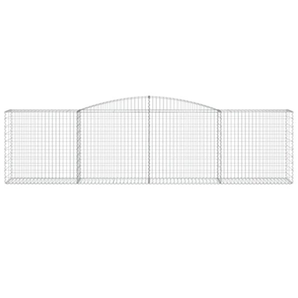 vidaXL Oblúkové gabiónové koše 2 ks 400x50x100/120cm pozinkov. železo – Obrázok 4