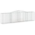 vidaXL Oblúkové gabiónové koše 5 ks 400x50x100/120cm pozinkov. železo – Obrázok 3