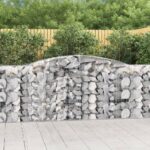 vidaXL Oblúkové gabiónové koše 5 ks 400x50x100/120cm pozinkov. železo