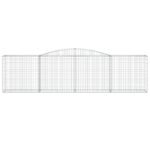 vidaXL Oblúkové gabiónové koše 7ks 400x50x100/120cm pozinkované železo – Obrázok 4