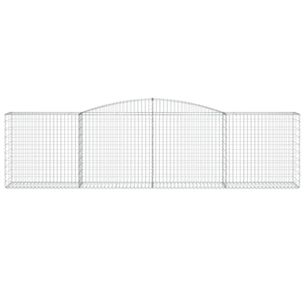 vidaXL Oblúkové gabiónové koše 15 ks 400x50x100/120cm pozinkov. železo – Obrázok 4