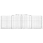vidaXL Oblúkové gabionové koše 8 ks 400x50x120/140 cm pozink. železo – Obrázok 4