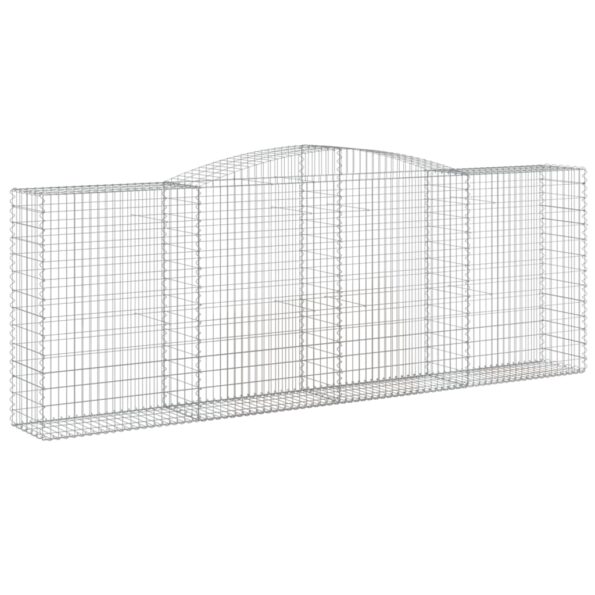 vidaXL Oblúkové gabionové koše 4 ks 400x50x140/160 cm pozink. železo – Obrázok 3