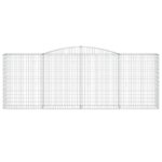 vidaXL Oblúkové gabionové koše 6 ks 400x50x140/160 cm pozink. železo – Obrázok 4