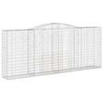 vidaXL Oblúkové gabiónové koše 3ks 400x50x160/180cm pozinkované železo – Obrázok 3