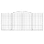 vidaXL Oblúkové gabiónové koše 3ks 400x50x160/180cm pozinkované železo – Obrázok 4