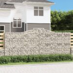 vidaXL Oblúkové gabiónové koše 3ks 400x50x160/180cm pozinkované železo